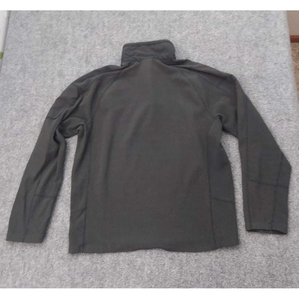North Face Fleece Pullover‎ Mens Large Black Flashdry 1/4 Zip Outdoor Zip Pocket